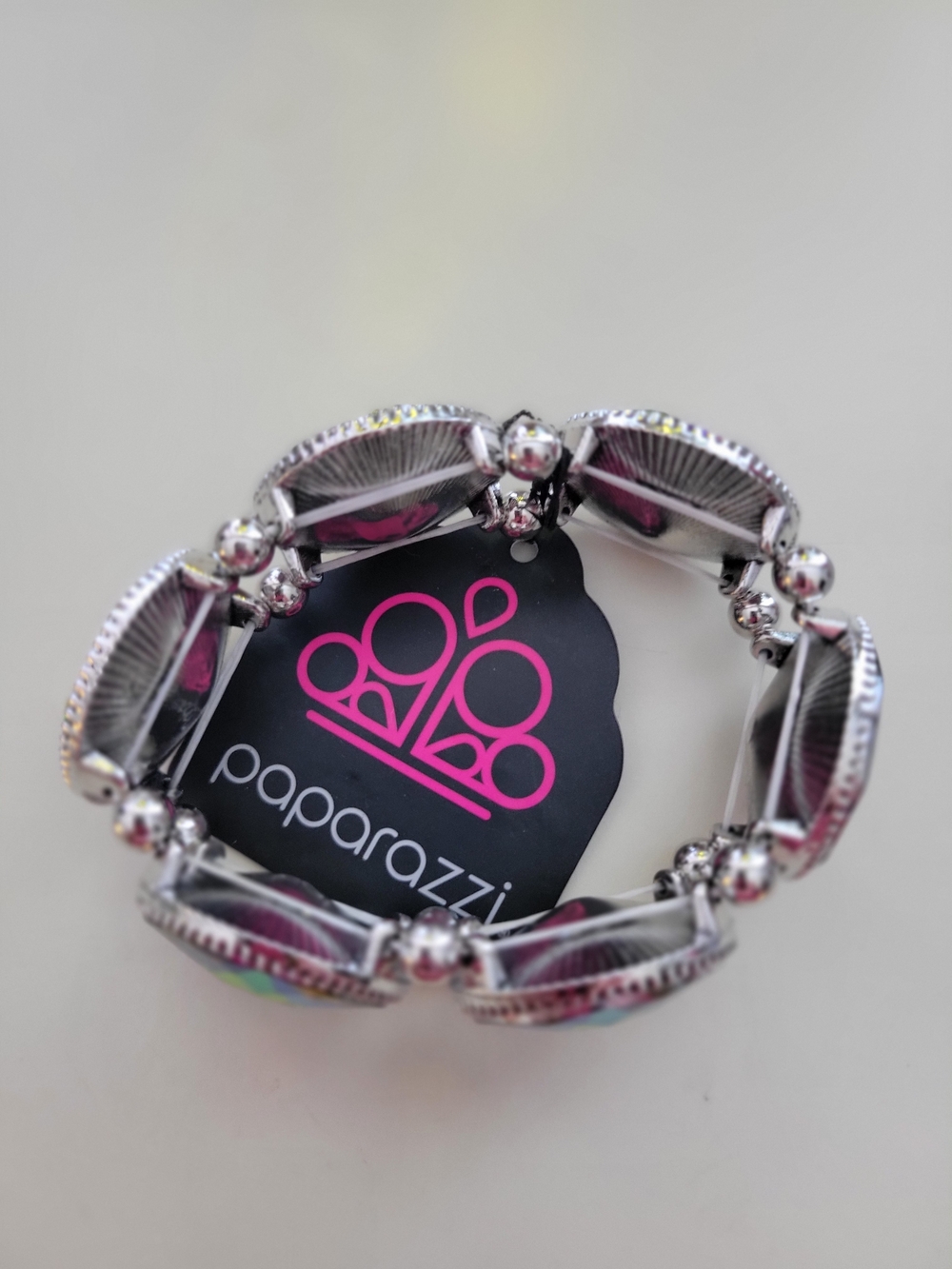 Paparazzi Rainbow Crystal Statement Bracelet - Multicolor - Picture 3 of 3